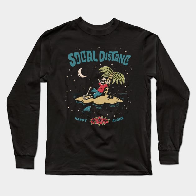 Social distance Long Sleeve T-Shirt by Galleta gráfico